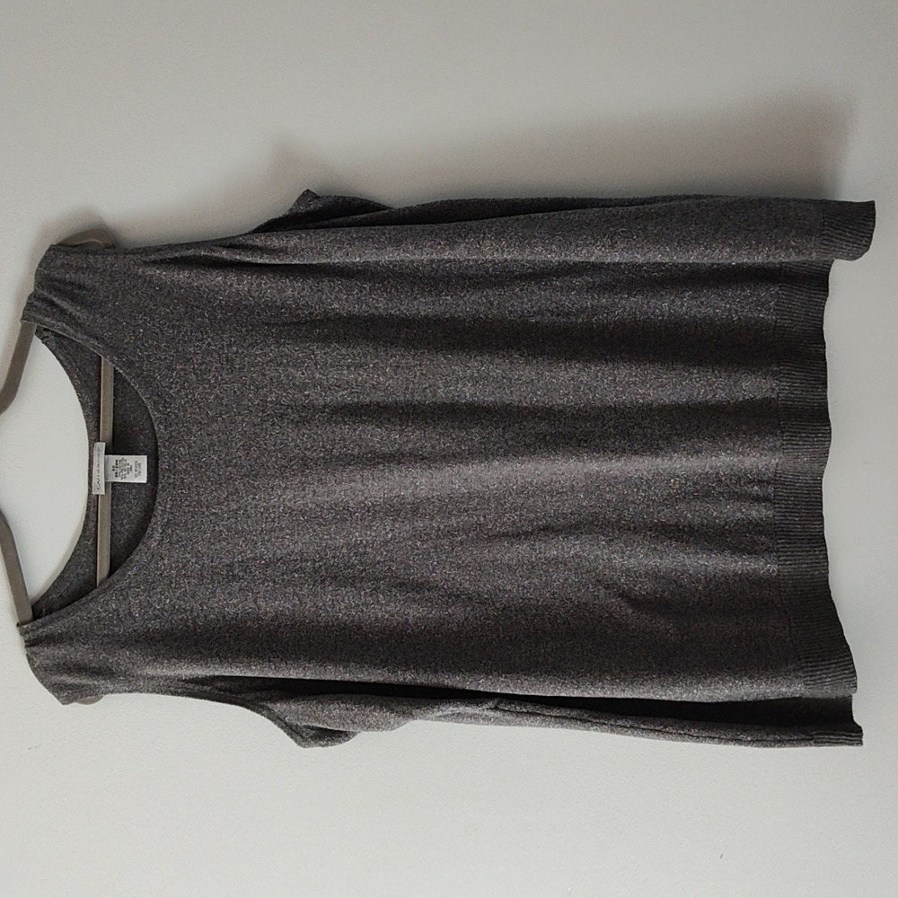 Catherines Sweater Size 3X 26/28W Silver Metallic Sleevless Holiday Festive